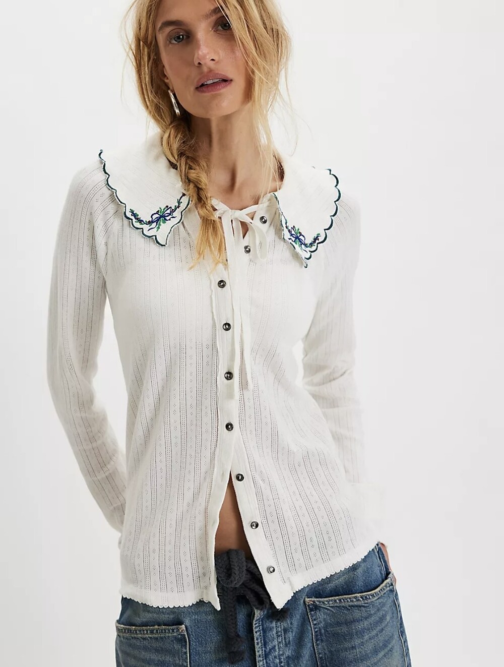 Free People Juniper Long Sleeve Knit Top NWOT